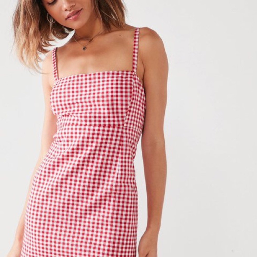 Urban Outfitters Red Gingham Mini Dress!
